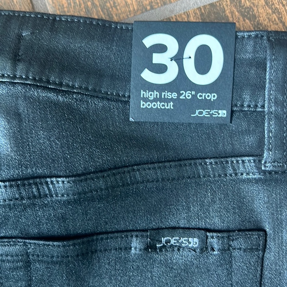 Joe’s high rise crop boot cut jeans.